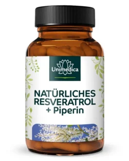 Resveratrol + Piperine - 150 mg - with 98% Trans-Resveratrol from Japanese Knotweed - 60 capsules - from Unimedica